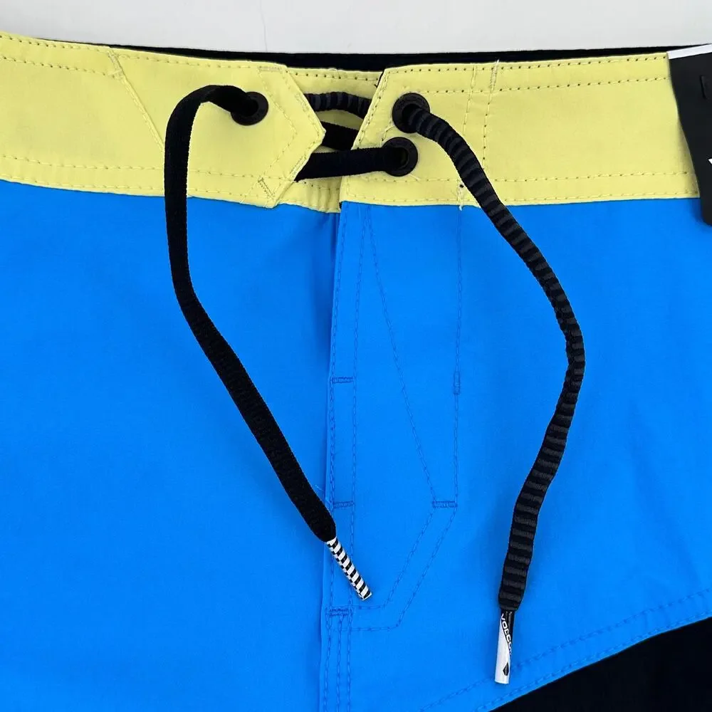 Volcom Halved Liberator Swim Trunks Boardshorts Maliblue Boys Size 18 XL